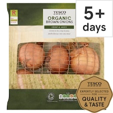 Tesco Organic Brown Onions 750G