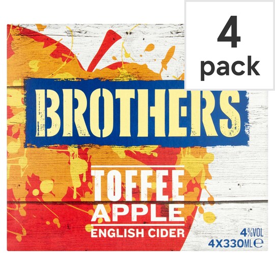 Brothers Toffee Apple Cider 4X330ml Can Tesco Groceries