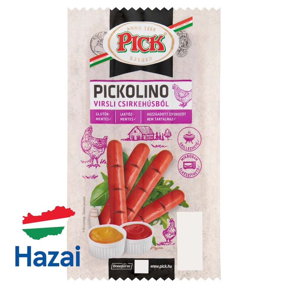 PICK Pickolino virsli csirkehúsból 140 g  1. kép
