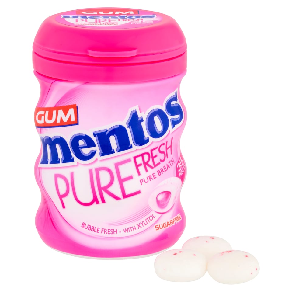 image 1 of Mentos Pure Fresh Bubble Fresh Gum 35 Pieces 70G