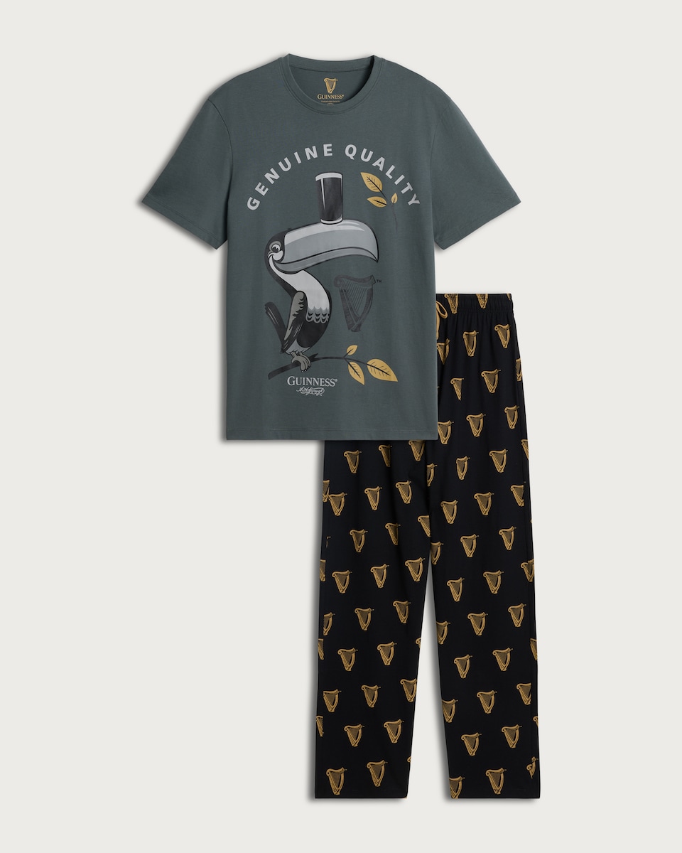 image 1 of Guinness Pure Cotton Pyjama Set in Multi