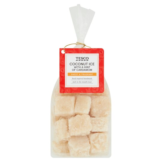 Tesco Coconut Ice With A Hint Of Cardamom 275G Tesco Groceries