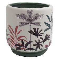 F&F Home Citrus Amber Ceramic Palm Print Candle 250g