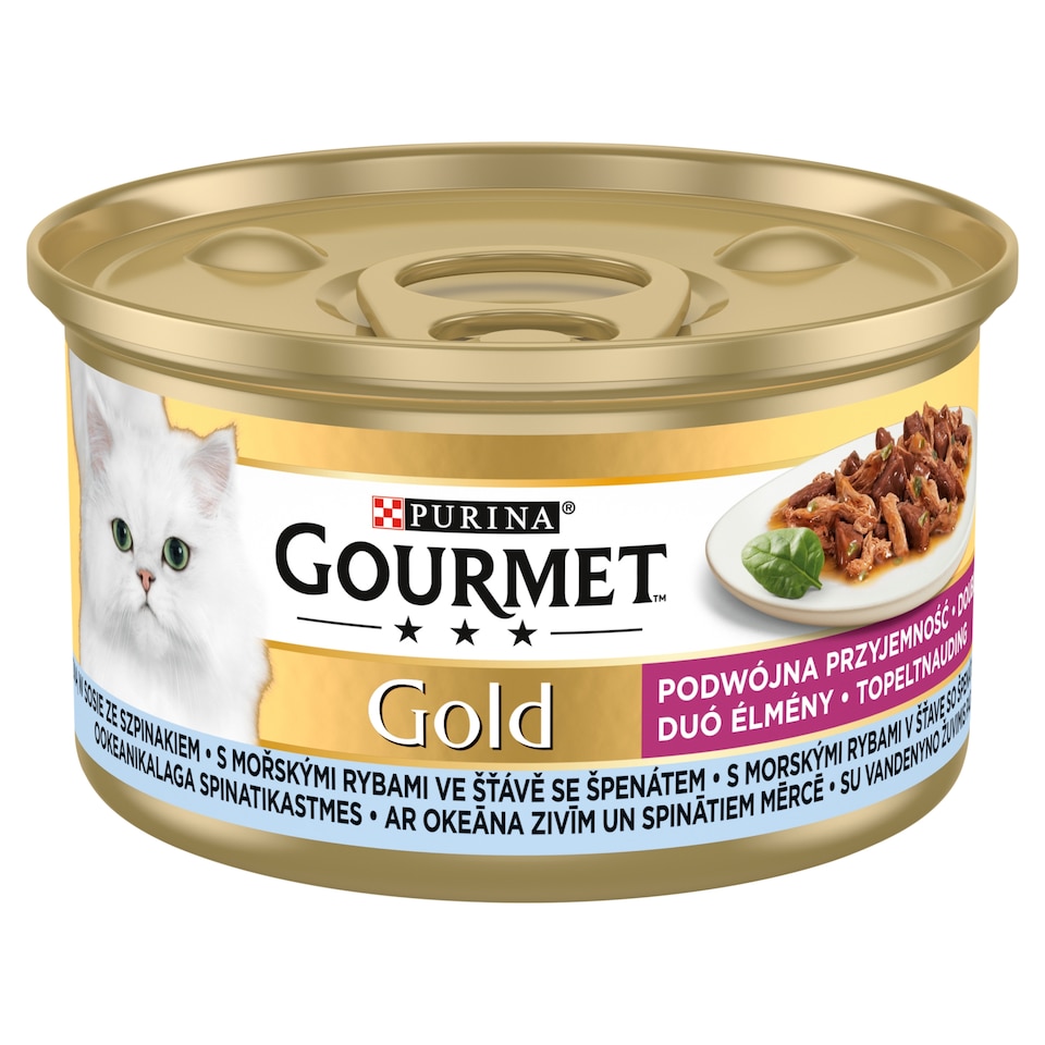 image 1 of GOURMET GOLD Canned Food for Cats Sea Fish in Sauce 85g
