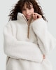 image 2 of F&F Active Fleece Textured Half Zip Pullover in Cream