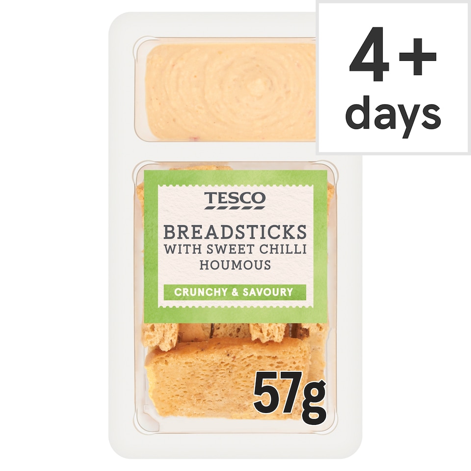 Tesco Sweet Chilli Houmous & Breadsticks 57G