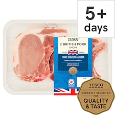 Tesco Pork Loin Chops 2 Pack 450G