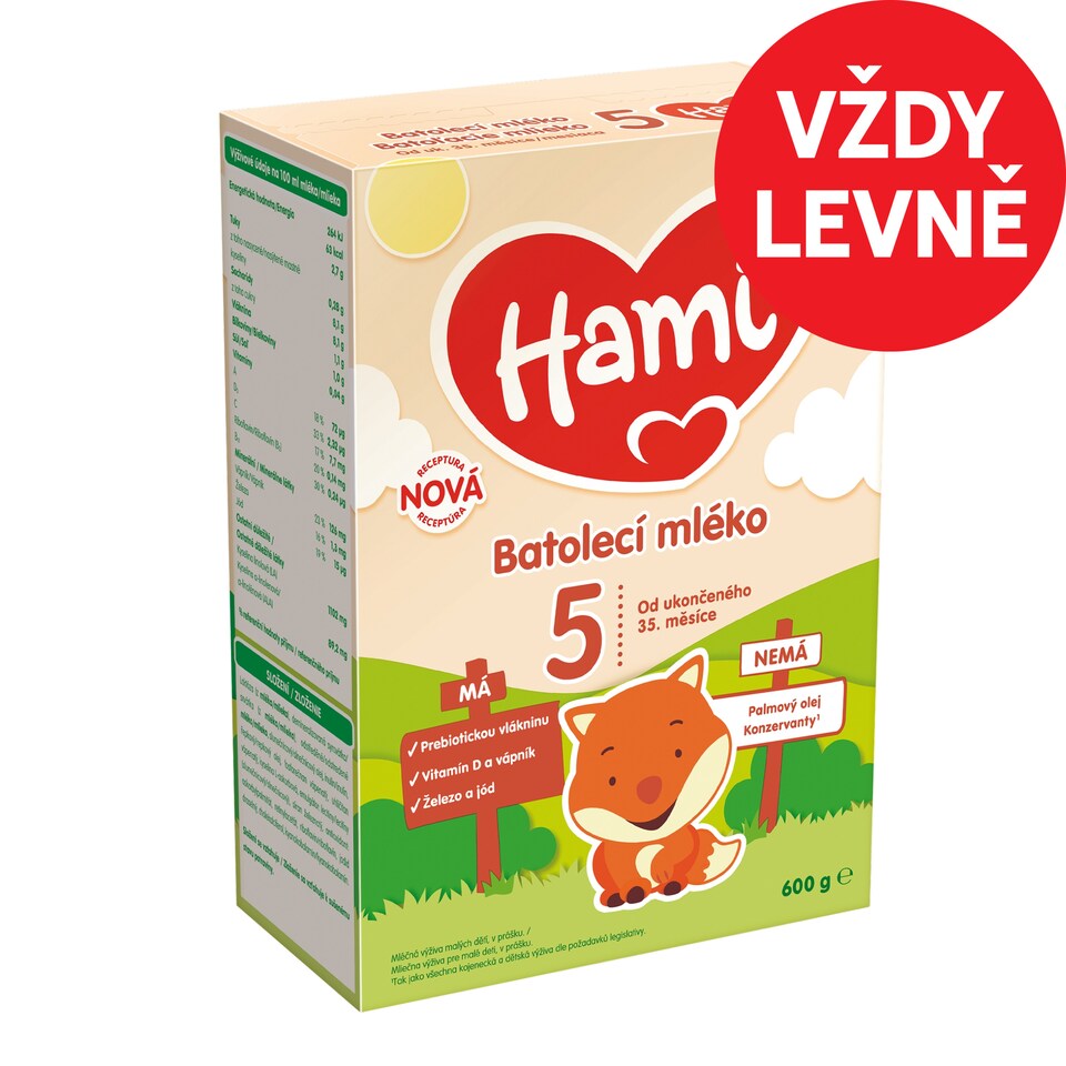 Obrázek 1 pro produkt HAMI 5 batolecí mléko 600g