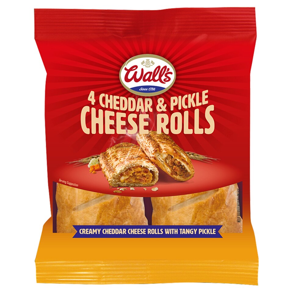 Wall's Cheddar & Pickle Cheese Rolls 220G Tesco Groceries