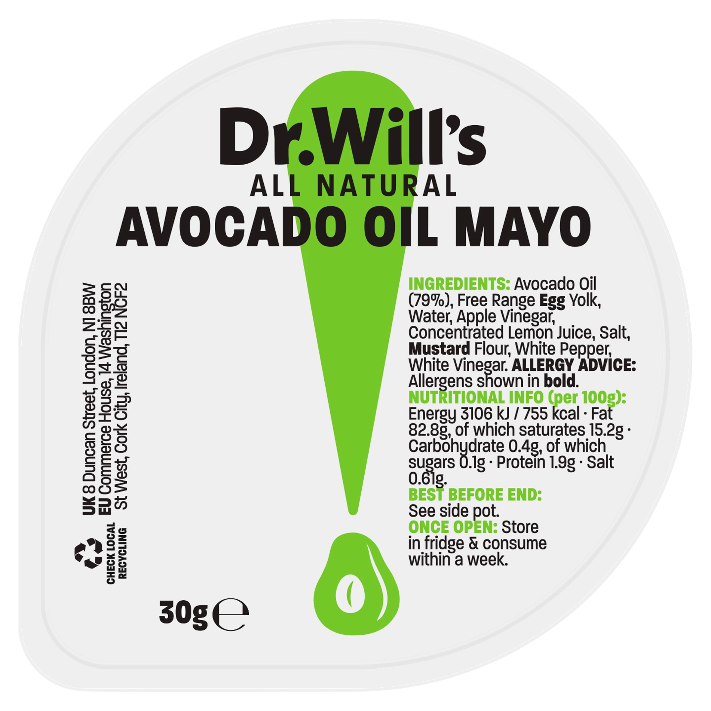 Dr. Will's Avocado Oil Mayo 30g
