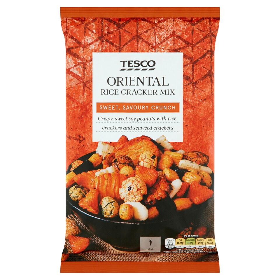 Tesco Oriental Rice Cracker Mix 150G