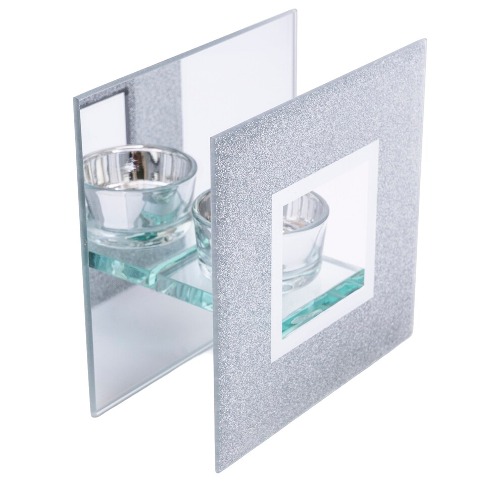 Candlelight Sparkle Glass Tealight Holder