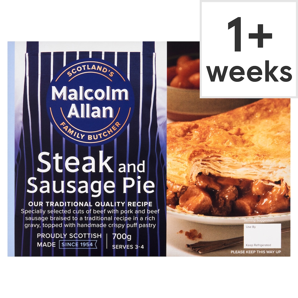Malcolm Allan Sausage & Steak Pie 700g