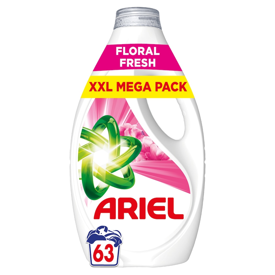 Ariel Floral Fresh Washing Liquid Detergent 63 washes 1953ml