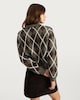 image 4 of The F&F Edit Knitted Argyle Pattern Jumper with Wool in Brown