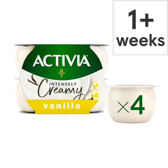 Activia Intensely Creamy Vanilla 4X110g Tesco Groceries