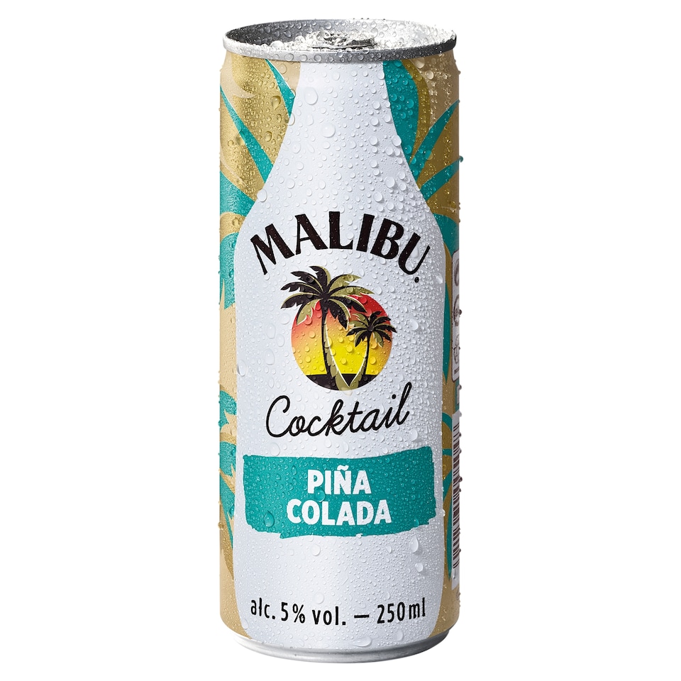 Malibu Piña Colada fehér rum, ananász és kókuszlikőr gyümölcslé koktél 5% 250 ml