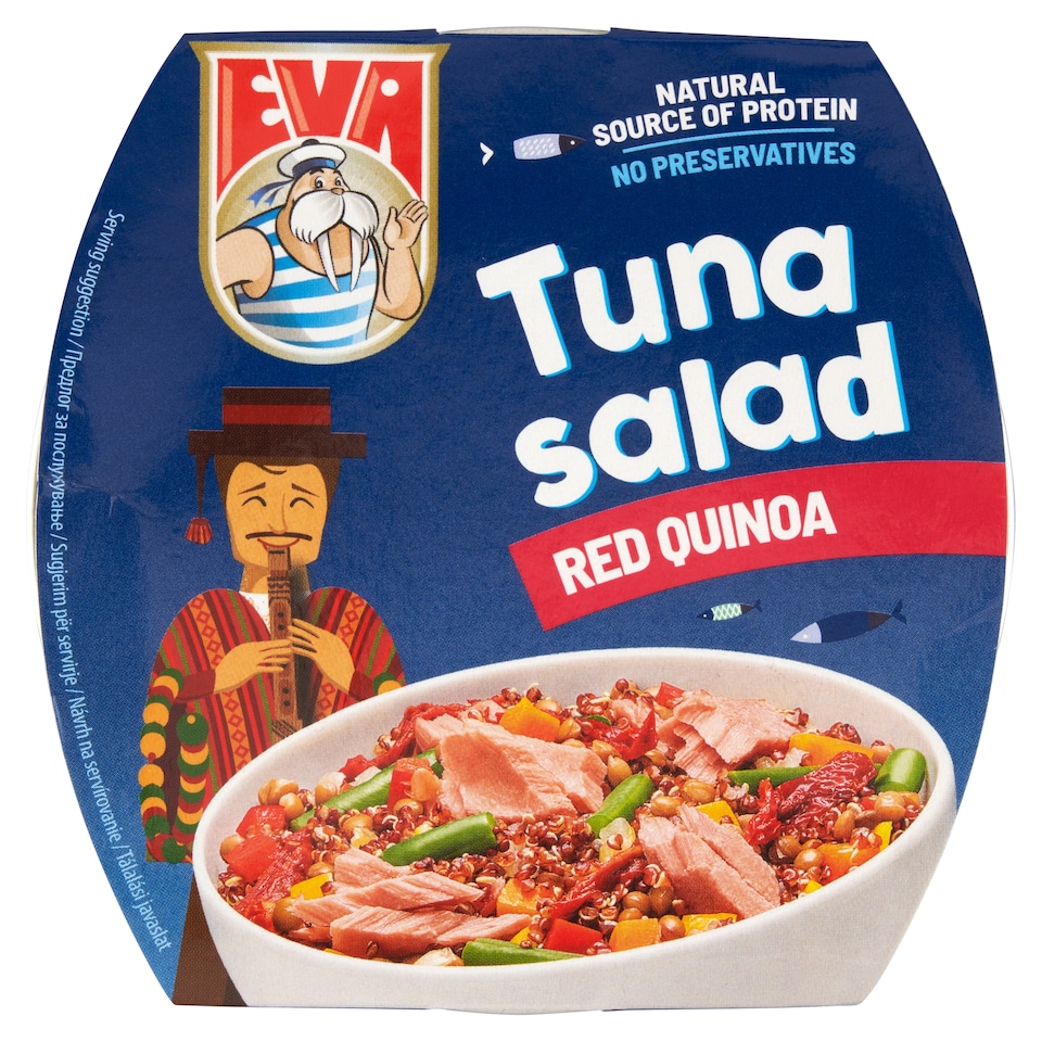 Eva zöldségek tonhallal, vörös quinoa, lencse és szárított paradicsom 160 g  1. kép
