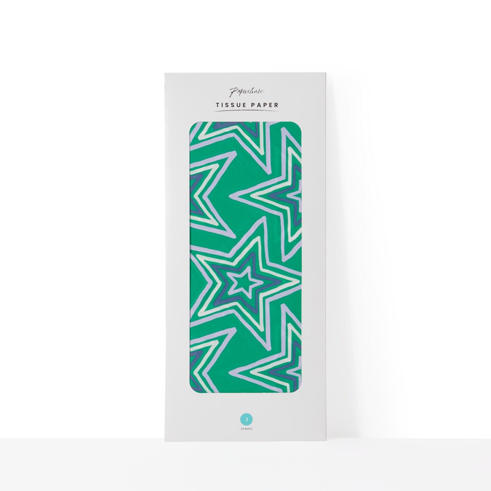image 1 of Paperchase Artful Scribbles Printed Tissue/Stickers