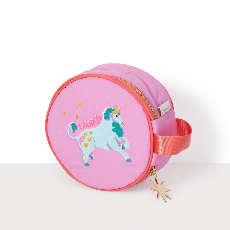 image 1 of Paperchase Zodiac Round Make up Bag - Taurus