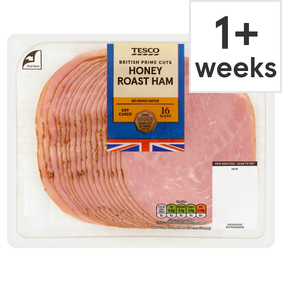 Tesco British Honey Roast Ham Slices 400g