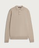 image 4 of F&F Pure Merino Wool Knitted Long Sleeved Polo Shirt in Neutral