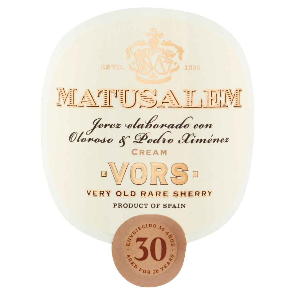 image 1 of MATUSALEM SWEET  OLOROSO 30 YO    SHERRY 37.5CL   