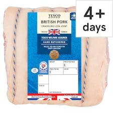 Tesco Pork Loin Crackling Joint 700g-1.3kg