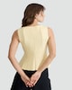 image 3 of F&F Pleated Sleeveless Peplum Top in Yellow