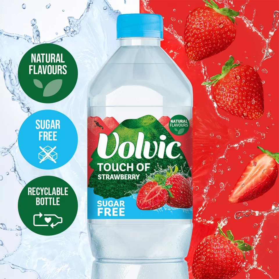 image 1 of Volvic Touch of Fruit Strawberry Sugar Free Still Flavoured Water 1.5L