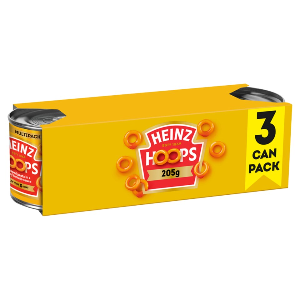 Heinz Spaghetti Hoops In Tomato Sauce 3 X205g