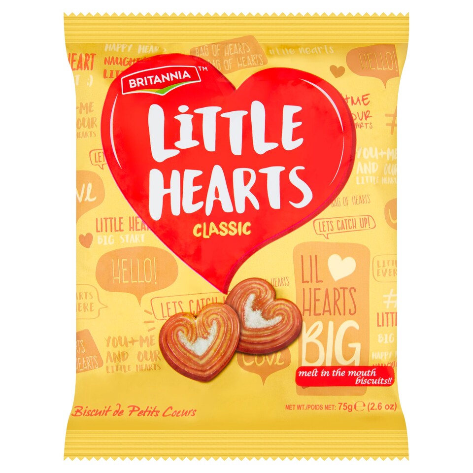 Britannia Little Hearts Classic Biscuits 75g
