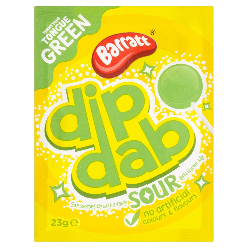Barratt Dip Dab Sour Apple Flavour 23G
