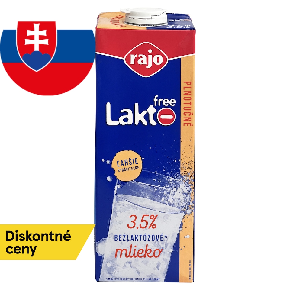 Rajo Lakto Free Whole Milk 3.5% 1 L