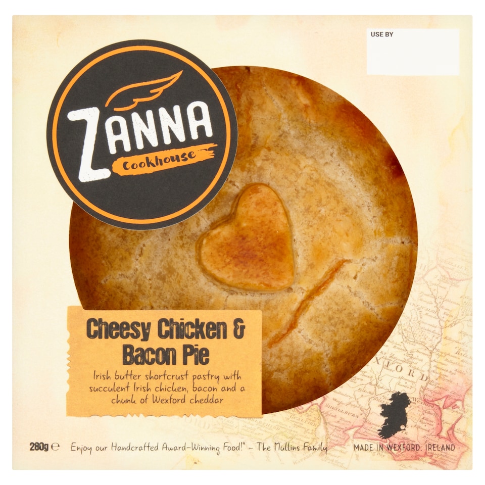 Zanna Cookhouse Cheesy Chicken and Bacon Pie 280g