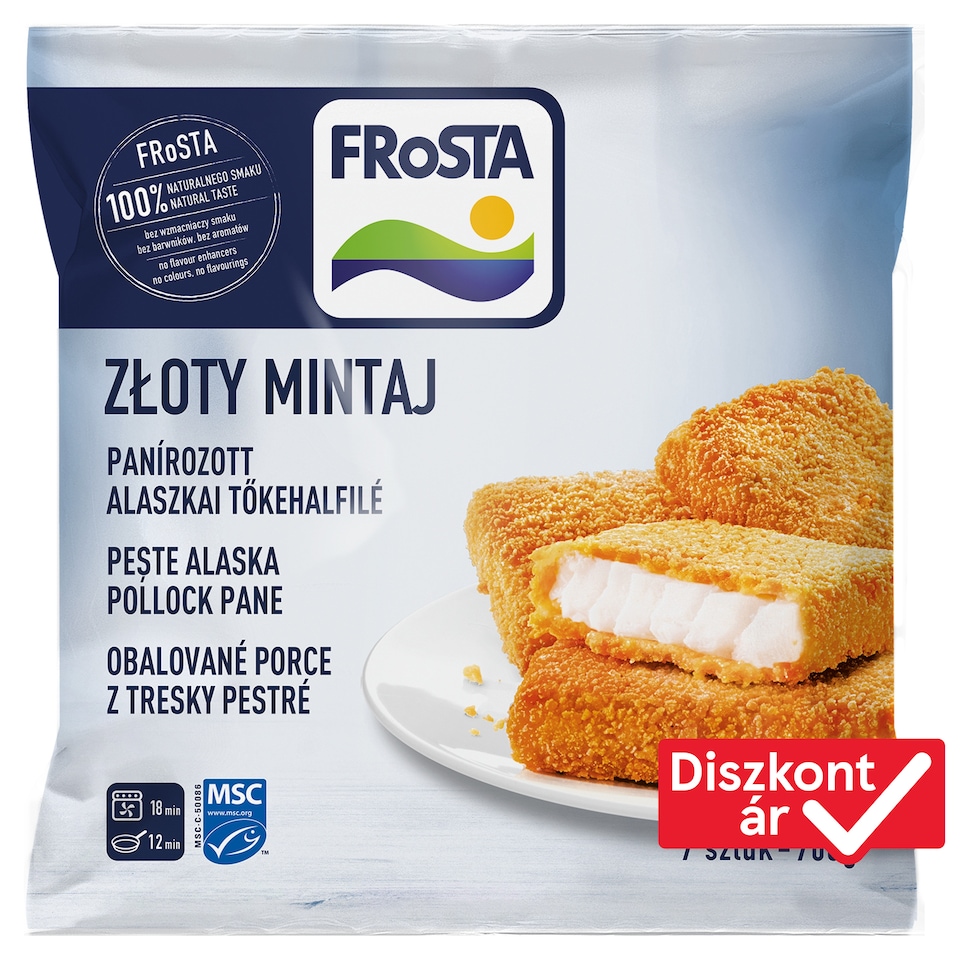FRoSTA gyorsfagyasztott panírozott alaszkai tőkehalfilé 700 g
