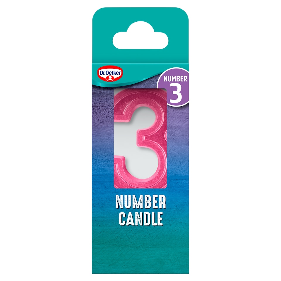 Dr. Oetker Number 3 Candle