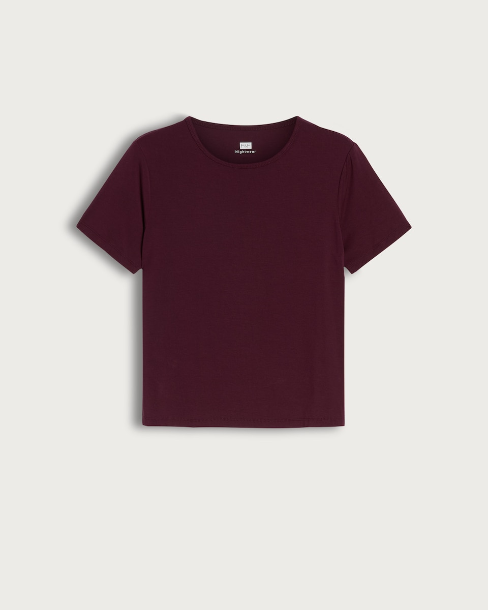 F&F Modal Rich Short Sleeved Pyjama T-Shirt in Purple