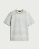 image 4 of F&F Cotton Rich Striped Short Sleeved T-Shirt in Green