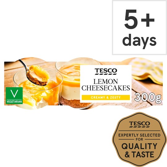 Tesco Lemon Cheesecake 3X100g Tesco Groceries
