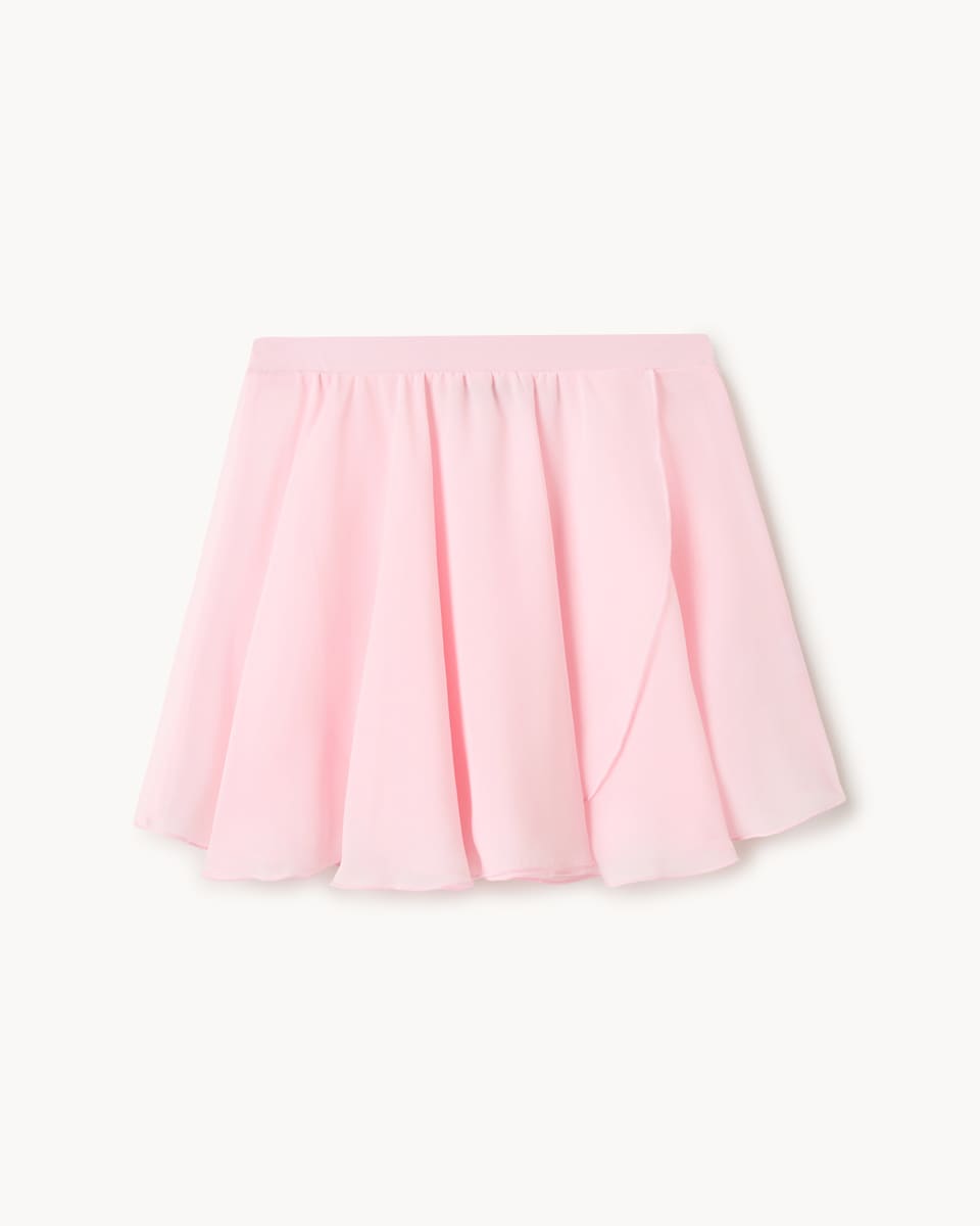 image 1 of F&F Active Girls Ballet Wrap Skirt in Pink