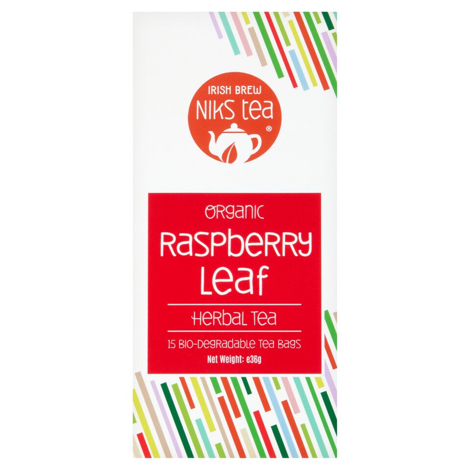 Niks Tea Organic Raspberry Leaf 15 Biodegradable Tea bags 36g
