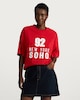 image 2 of The F&F Edit 92 New York Soho Slogan T-Shirt in Red