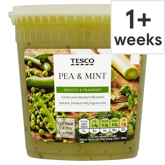 Tesco Pea & Mint Soup 600G Tesco Groceries