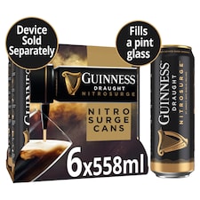 Guinness Draught Nitrosurge Stout Beer Can 4.1% Vol 6x558ml