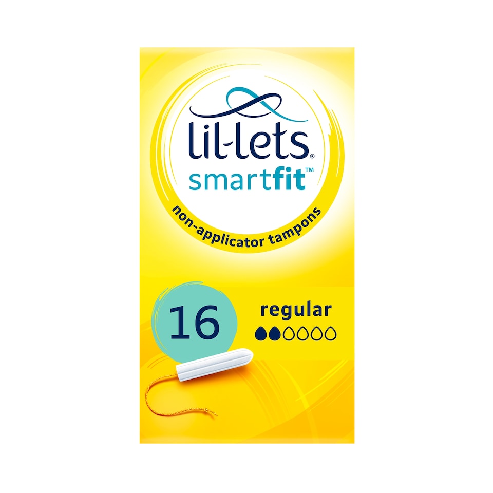 Lil Lets Non Applicator Regular Tampons 16 Pack