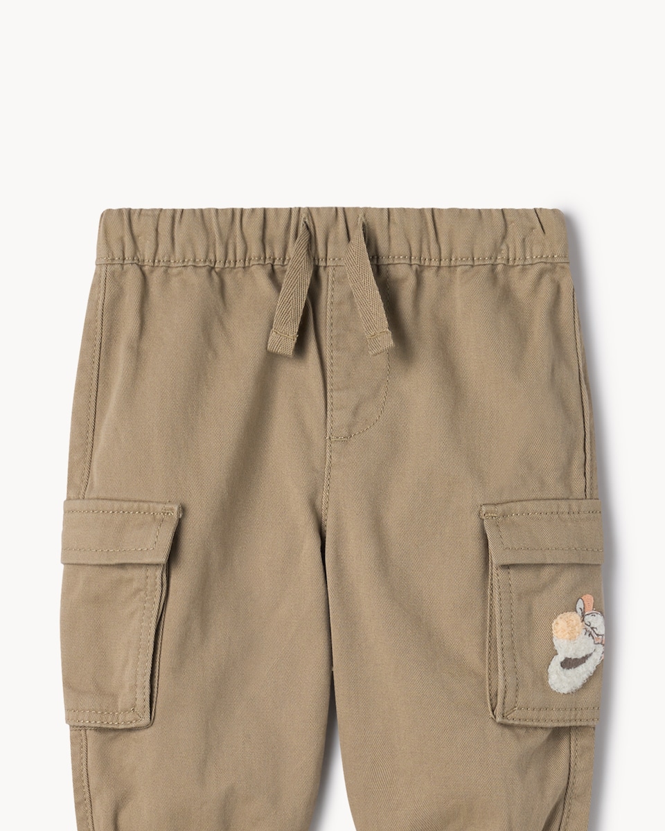 image 1 of Disney Tigger Striped Sweatshirt and Cargo Trousers Set in Tan