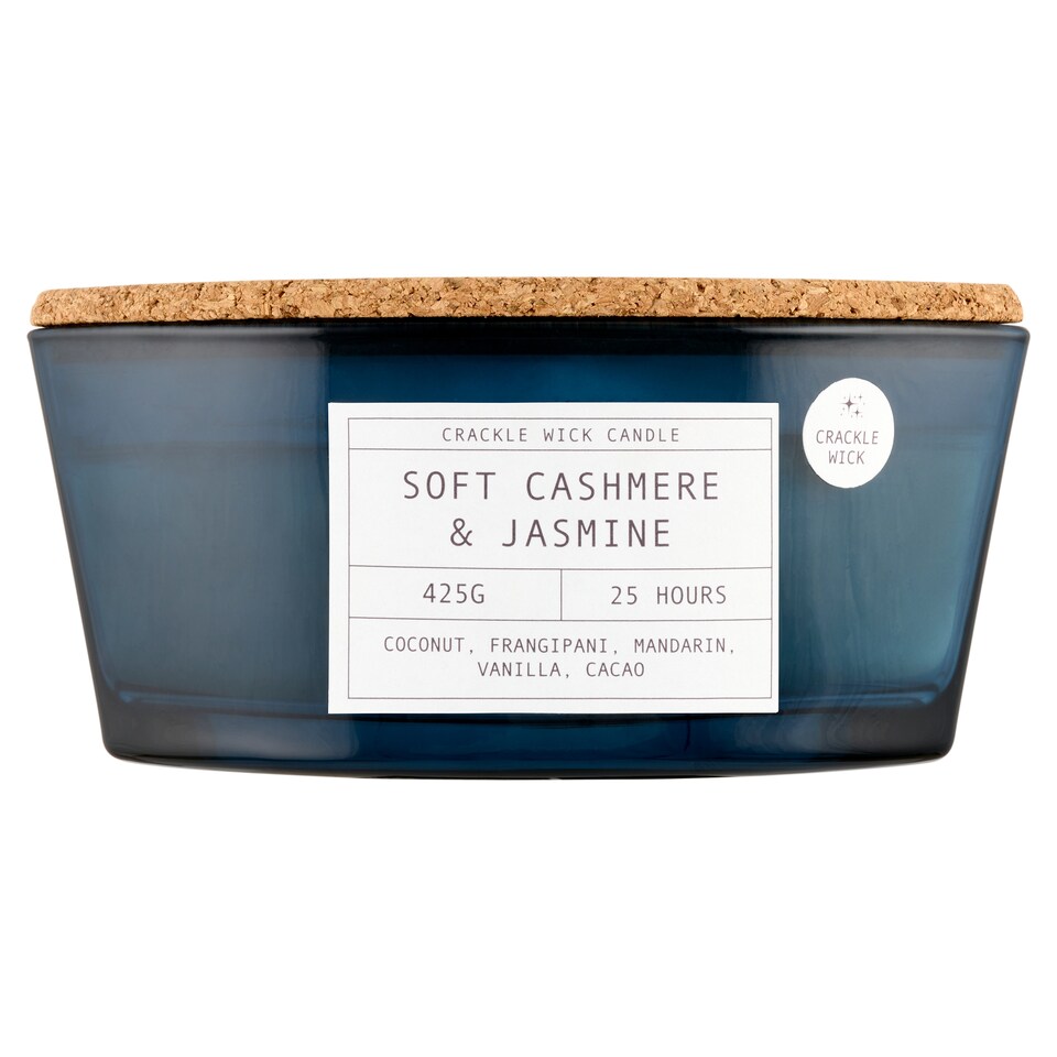 image 1 of F&F Home Crackle Seasalt & Sandalwood Scented Candle 425g