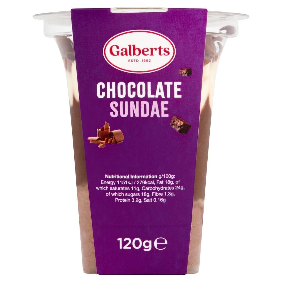 GALBERTS CHOCOLATE SUNDAE 120G
