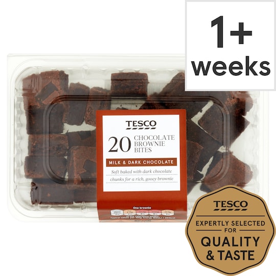 Tesco Chocolate Brownie Bites 20 Pack Tesco Groceries